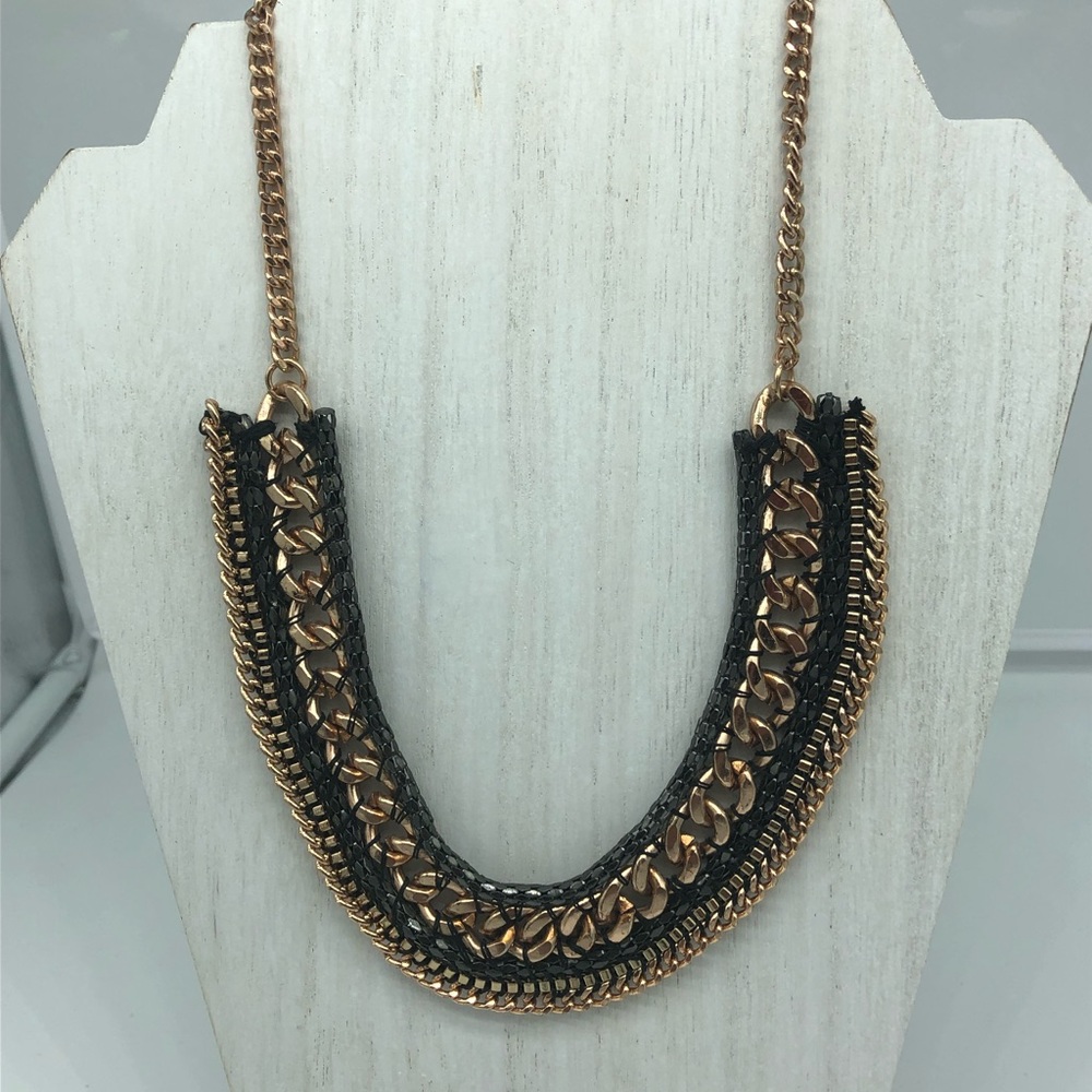 Coppertone chunky statement,  bib , choker.
